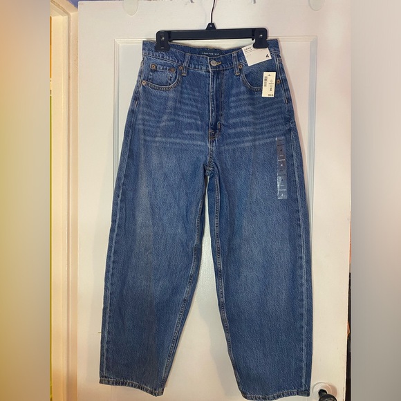 Aeropostale High-Rise Balloon Jeans | Dark Wash | Mom Jeans - Picture 2 of 4